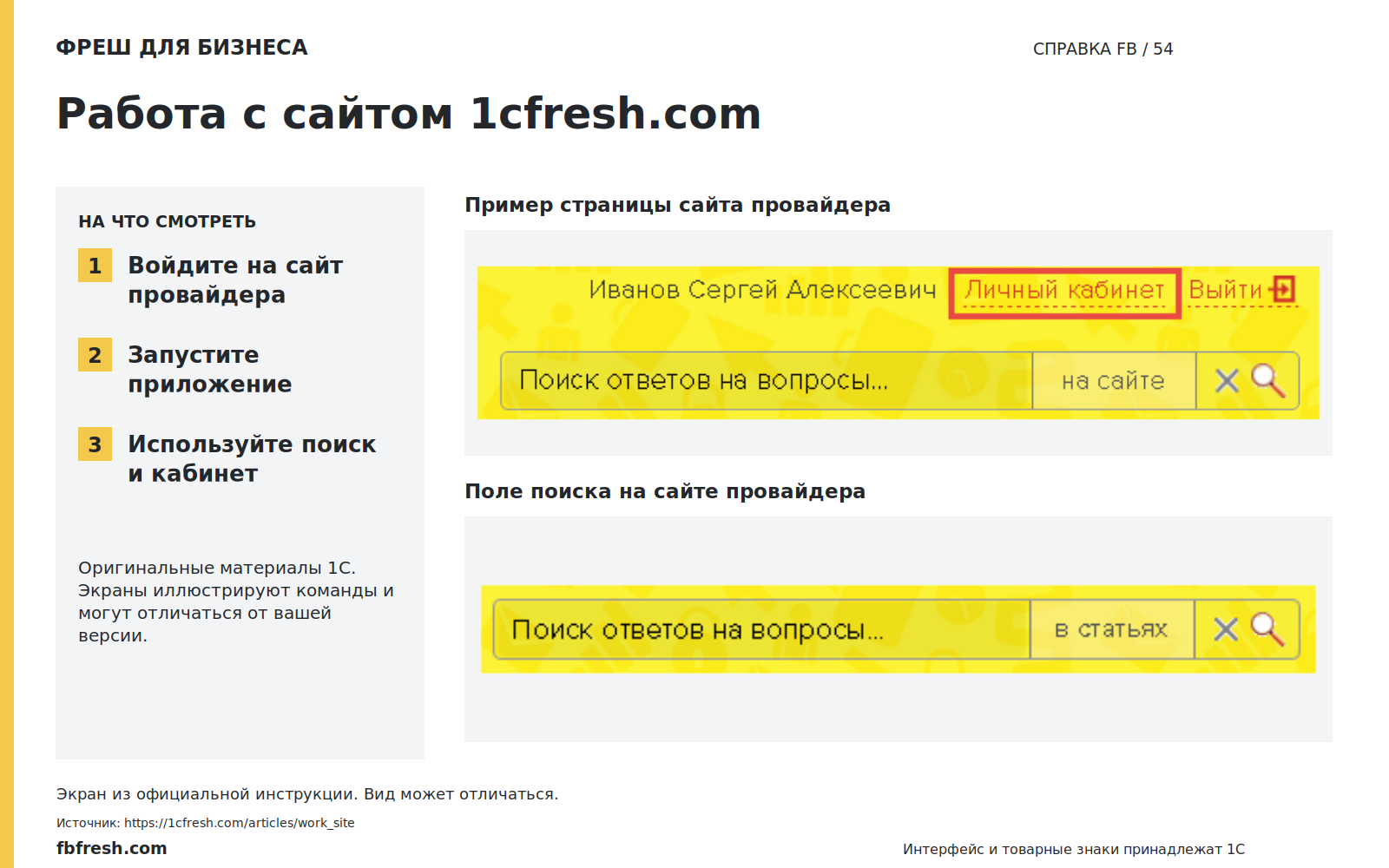 Иллюстрация к статье «Как пользоваться сайтом 1cfresh.com?»